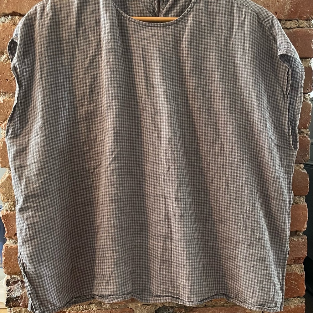 Eileen Fisher organic linen blouse, sz med